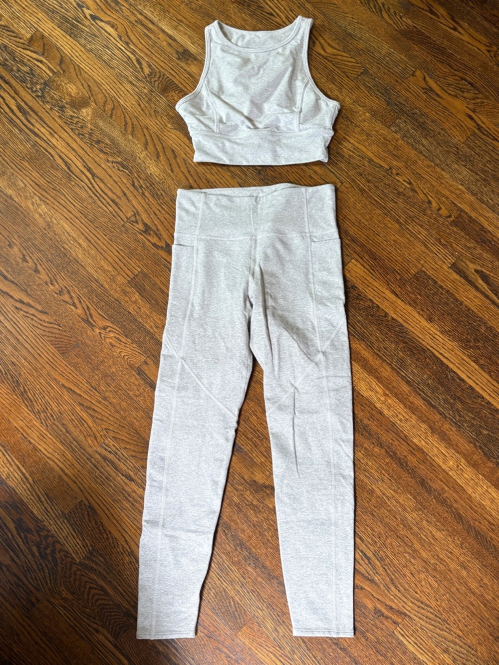 Joy Lab Heather Grey leggings and top size S